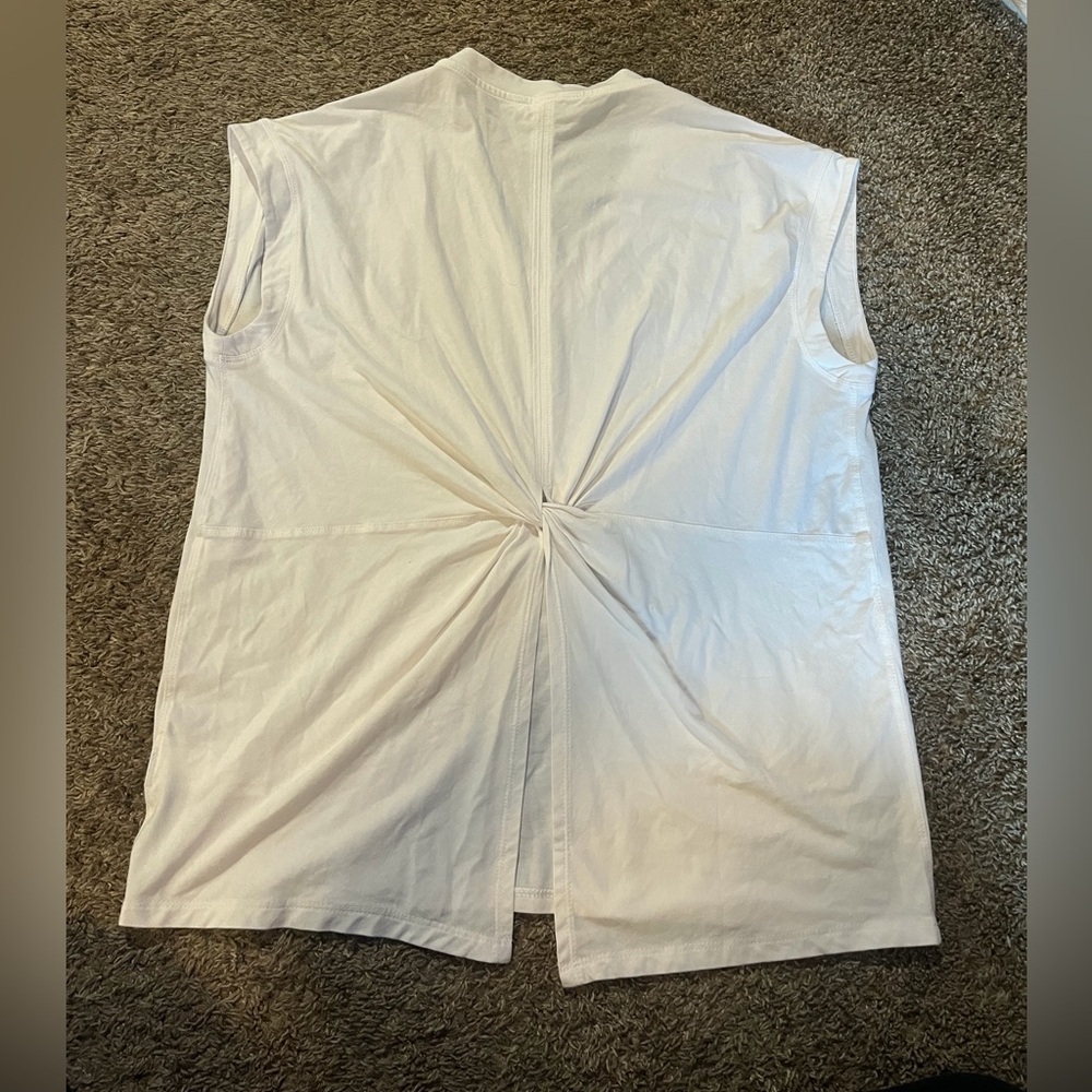 Athleta White Sleeveless Outbound Twist Back Top - Picture 5 of 7